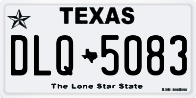 TX license plate DLQ5083