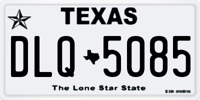 TX license plate DLQ5085