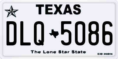 TX license plate DLQ5086