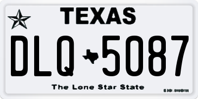 TX license plate DLQ5087