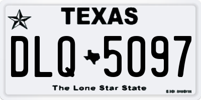 TX license plate DLQ5097