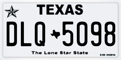 TX license plate DLQ5098
