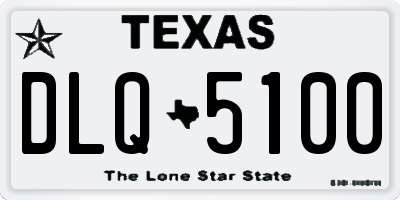 TX license plate DLQ5100
