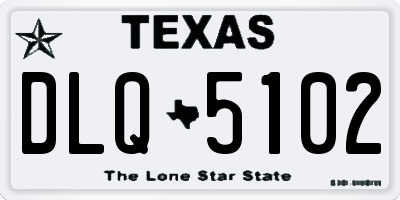 TX license plate DLQ5102