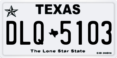TX license plate DLQ5103
