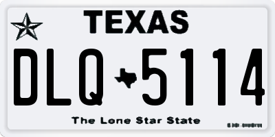 TX license plate DLQ5114