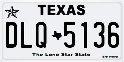 TX license plate DLQ5136