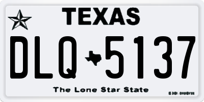 TX license plate DLQ5137