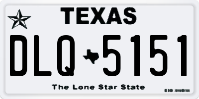 TX license plate DLQ5151