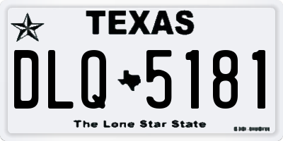 TX license plate DLQ5181