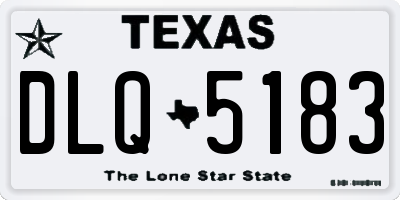 TX license plate DLQ5183