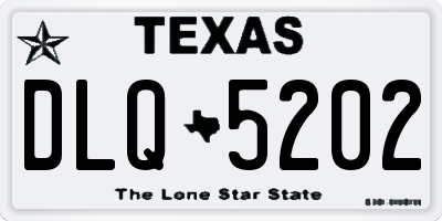TX license plate DLQ5202