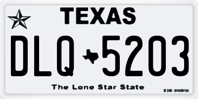 TX license plate DLQ5203