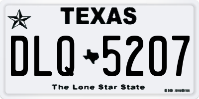 TX license plate DLQ5207
