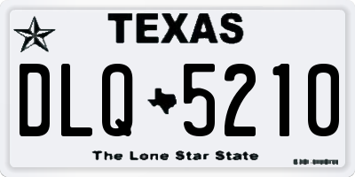 TX license plate DLQ5210