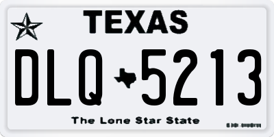 TX license plate DLQ5213