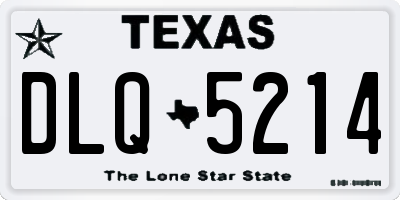 TX license plate DLQ5214