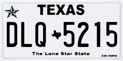 TX license plate DLQ5215