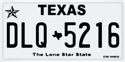TX license plate DLQ5216