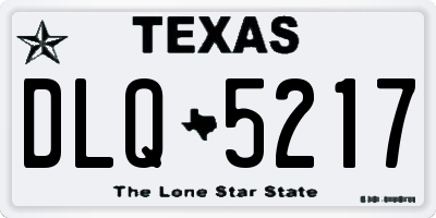 TX license plate DLQ5217