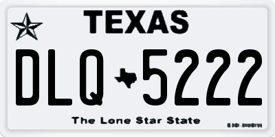 TX license plate DLQ5222