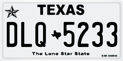TX license plate DLQ5233