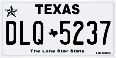 TX license plate DLQ5237