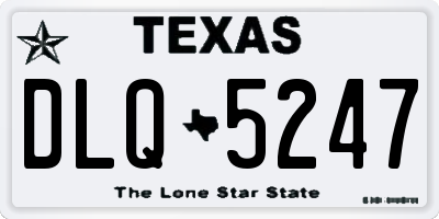 TX license plate DLQ5247