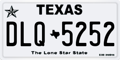 TX license plate DLQ5252