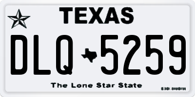 TX license plate DLQ5259
