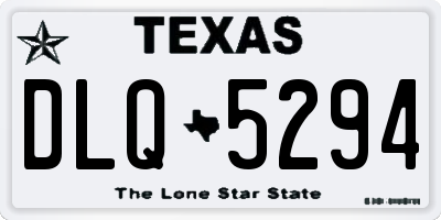 TX license plate DLQ5294