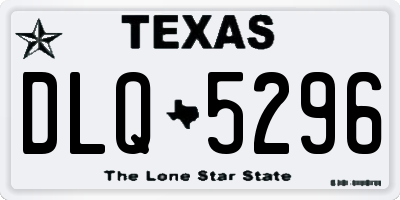 TX license plate DLQ5296