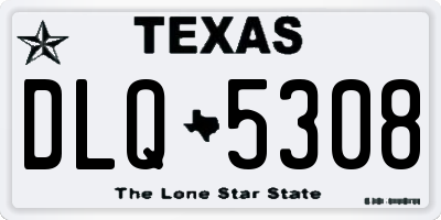TX license plate DLQ5308