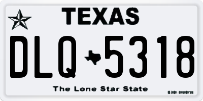 TX license plate DLQ5318