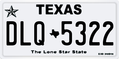TX license plate DLQ5322