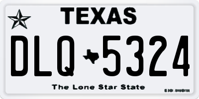TX license plate DLQ5324