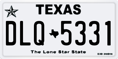 TX license plate DLQ5331