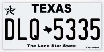 TX license plate DLQ5335