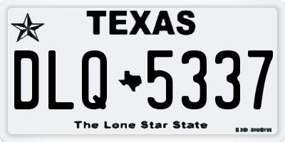 TX license plate DLQ5337