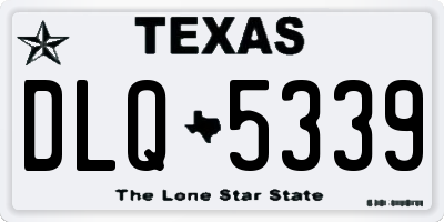 TX license plate DLQ5339
