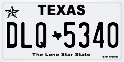 TX license plate DLQ5340