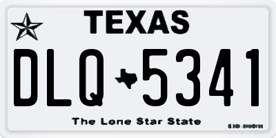 TX license plate DLQ5341