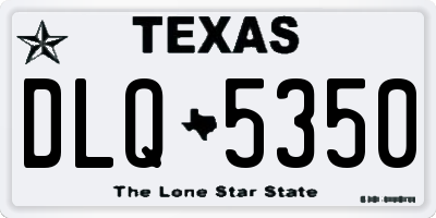 TX license plate DLQ5350