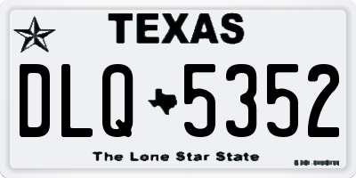 TX license plate DLQ5352