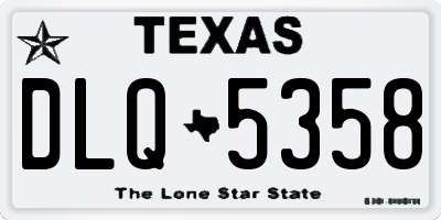 TX license plate DLQ5358