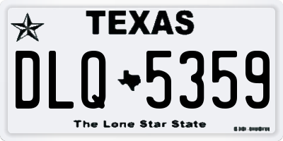 TX license plate DLQ5359