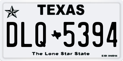 TX license plate DLQ5394