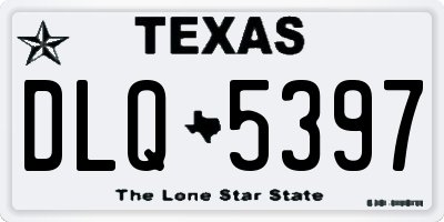 TX license plate DLQ5397