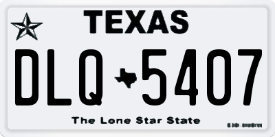 TX license plate DLQ5407