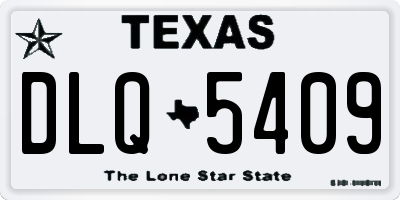 TX license plate DLQ5409